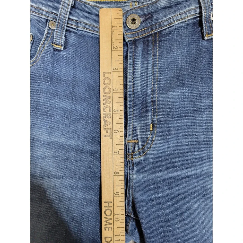 Adriano Goldschmied Slim Straight Jeans Mens Size 32x32 Blue Stretch Distressing